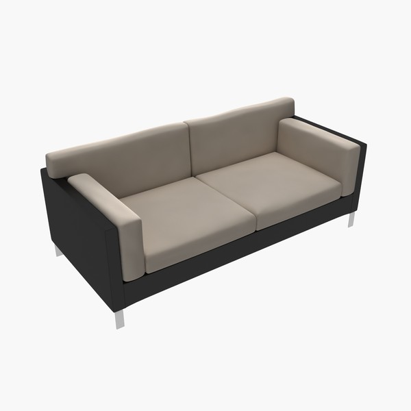 3d model modern couch leather fabric - Couch 03 by lajhar